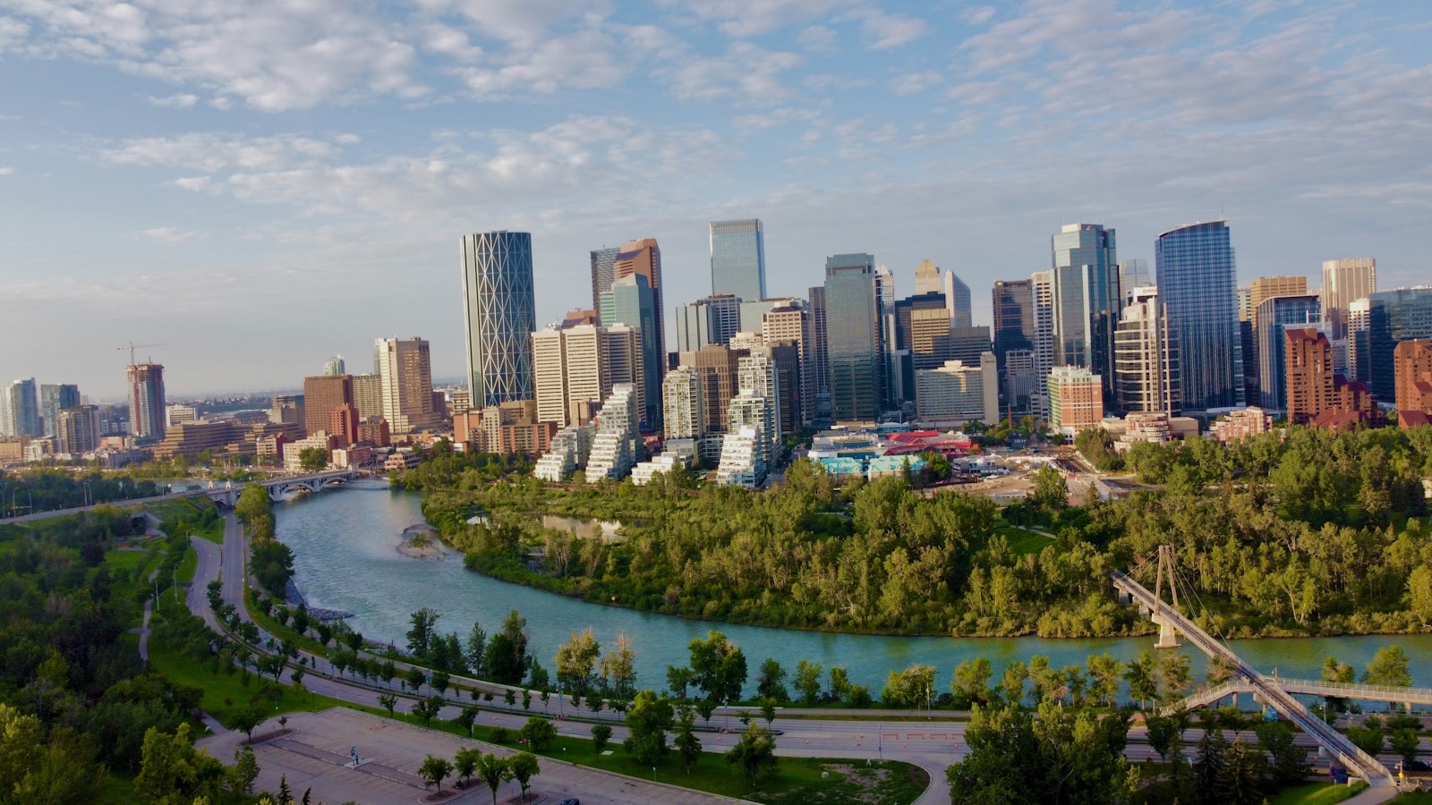 Calgary skyline above the Bow River