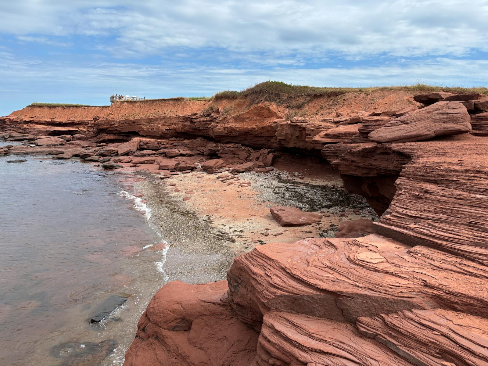Red sandstone cliffs at Cavendish, Prince Edward Island